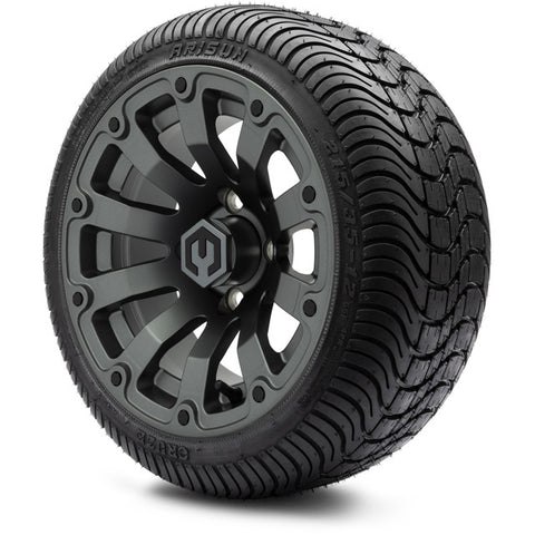 MODZ® 12" Bomber Matte Gunmetal Wheels and Street Tires Combo