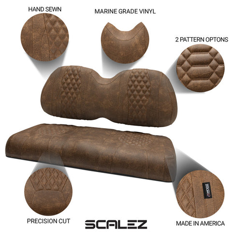 SCALEZ Club Car Precedent Seat Cover- Brown