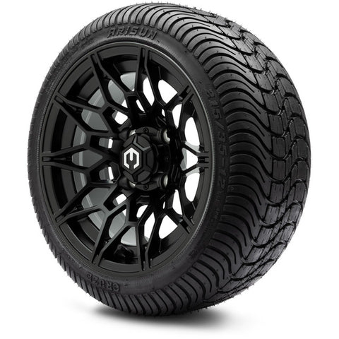 MODZ® 12" Galaxy Matte Black Wheels and Street Tires Combo