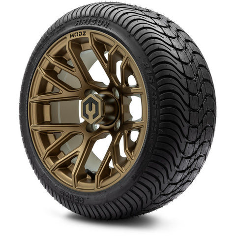 MODZ® 12" Matrix Matte Bronze Wheels and Street Tires Combo