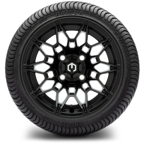 MODZ® 12" Galaxy Matte Black Wheels and Street Tires Combo
