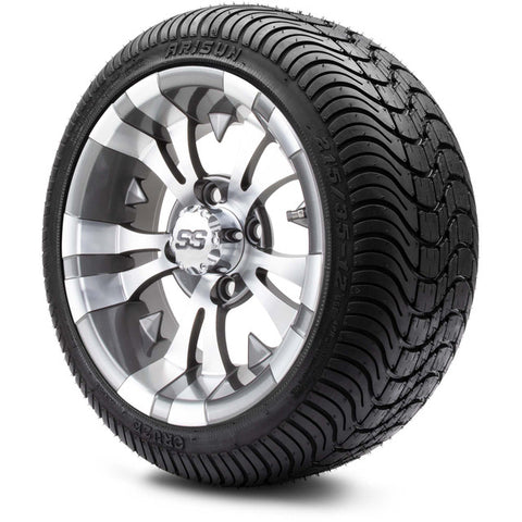 MODZ® 12" Vampire Machined Black Wheels and Street Tires Combo